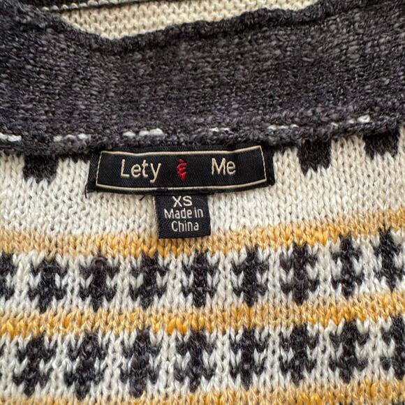NWOT Lety & Me Colorblock Knit Long Sleeve Midi Cardigan Duster Stitch Fix XS - Picture 6 of 11